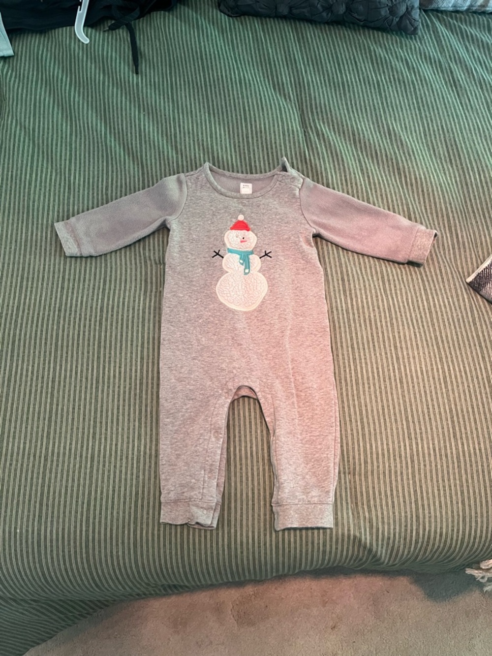 3/$15 - Baby Gap 18 Month Snowman Winter Holiday Jumpsuit One-Piece